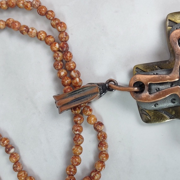 Artisan Crafted Tri-Color Cross Enhancer Pendant - Picture 10 of 10